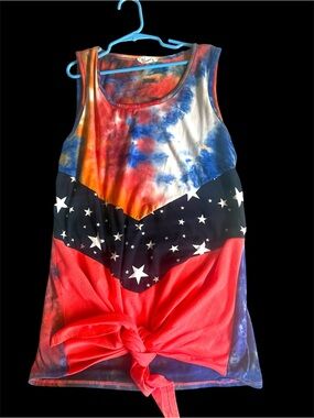 Entro Fourth of July Or everyday top colorful stars purchased at boutique soft